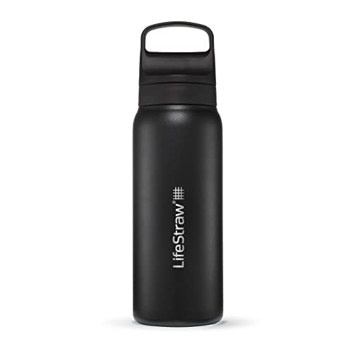 Go Series Insulated Stainless Steel Water Filter Bottle for Travel and Everyday Use Removes Bacteria