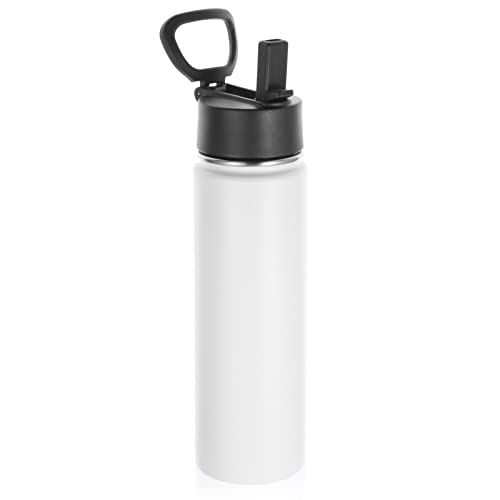 22 oz Insulated Water Bottles with Straw Lid