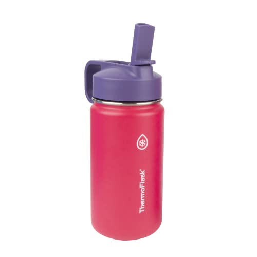 Kids 14 oz Insulated Water Bottles with Straw Lid BPA (2 Count)