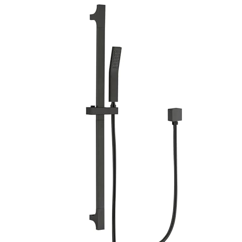 Matte Black Hand Shower with Slide Bar 29" Shower Slide Bar