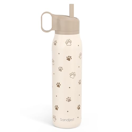 Dog Stainless Steel Water Bottle with Twist Lid 20oz