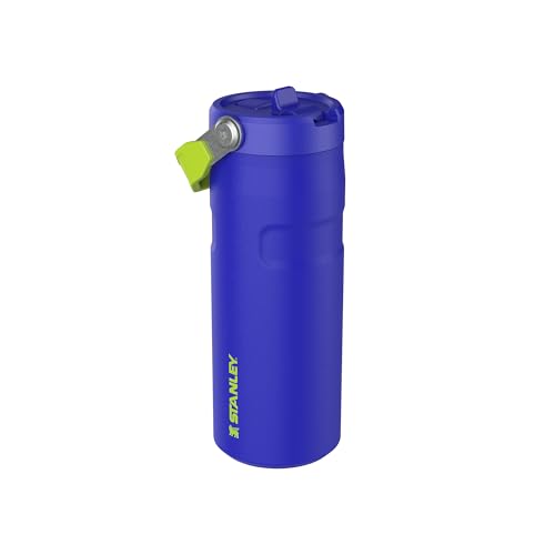 1913 Flip Straw Drinking Bottle 0.47 L Cobalt Chartreuse