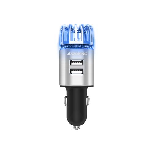 Car Air Purifier Ionizer with Dual USB Charger Remove Smoke