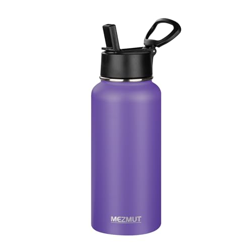 32oz Metal Sports Insulated Water Bottle with Straw Lid
