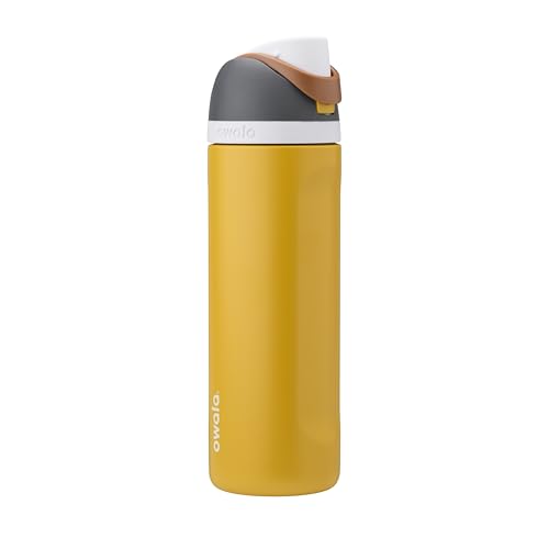 FreeSip Stainless Steel Water Bottle 24 oz Grey