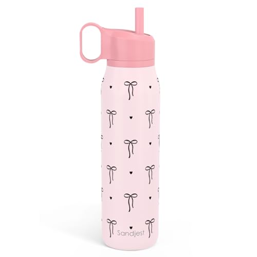 Bow Insulated Stainless Steel Water Bottle with Twist Lid 20oz