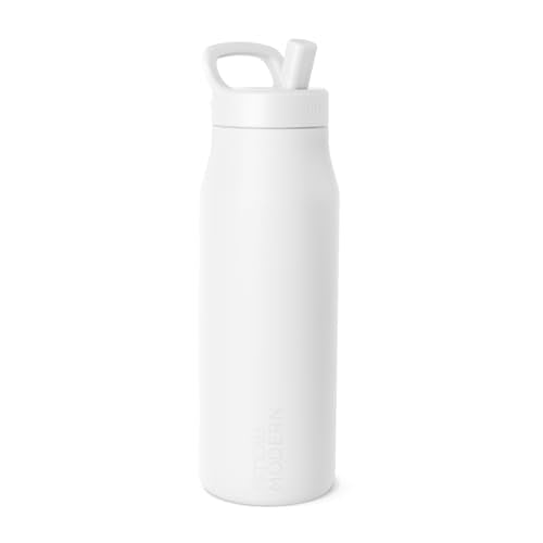 Ceramic Lined Water Bottle with Straw
