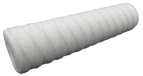 5 Micron String Wound Water Filter for Universal Whole House Replacement Cartridge Sediment Filters for Well Water 10" x 2.5" (6 Count)