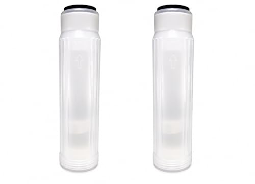 2 Pack Clear Refillable Cartridge for DI Resin and Other Media Residential or Aquarium