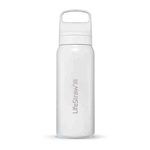 Go Series Insulated Stainless Steel Water Filter Bottle for Travel and Everyday Use Removes Bacteria