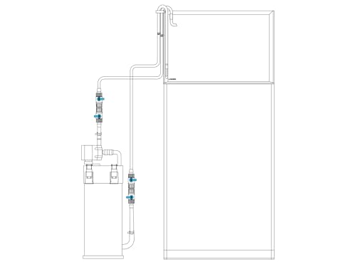 Aquarium External Stainless Steel Canister Filter Kit for 22Gal Tank