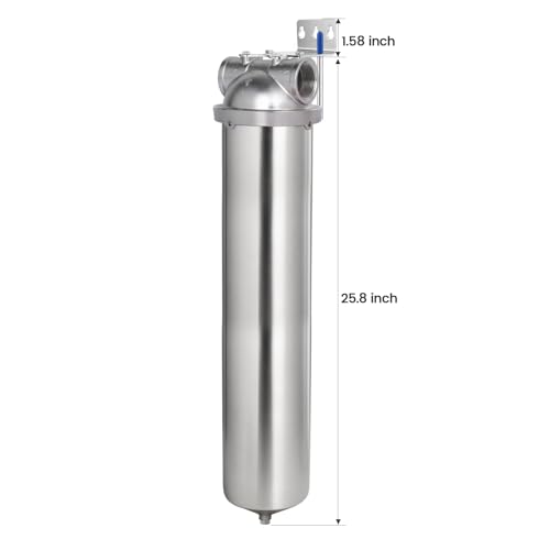 NSF ANSI 42 Certification Big+ Stainless Steel Filter Housing for 20”Length