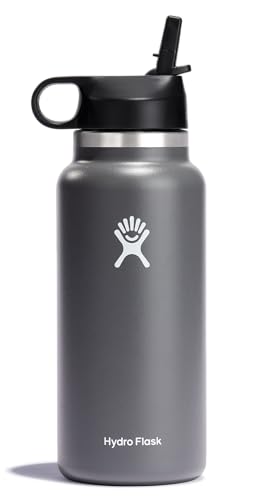32 oz Wide Mouth Straw Lid Stone