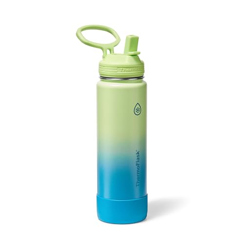 Insulated Water Bottle with Straw Lid