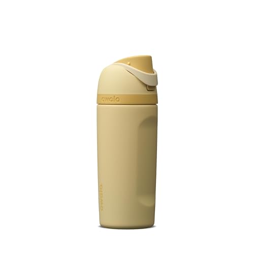 FreeSip Kids Stainless Steel Water Bottle 16 oz Butter Half
