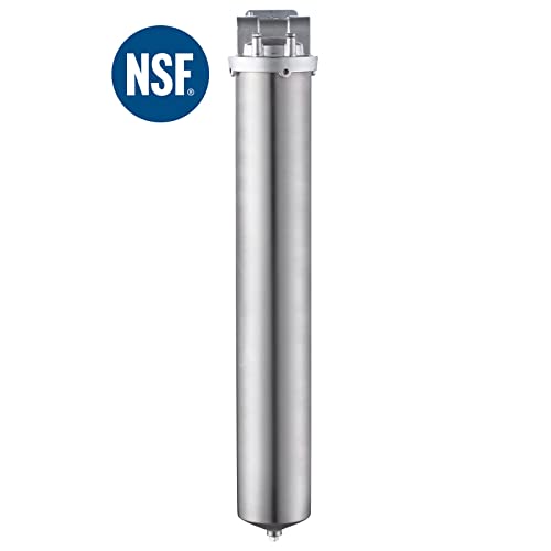 NSF ANSI 42 Certification 304 Stainless Steel Filter Housing for 20" Filter Cartridge