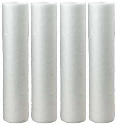 Tier1 10 Micron 20x4.5 Water Filter | Spun Wound Polypropylene Whole House Water Pre-Filter Cartridge | Replacement for Hydronix SDC-45-2010 | 4.5 x 20 Sediment Water Filter (4-Pack)