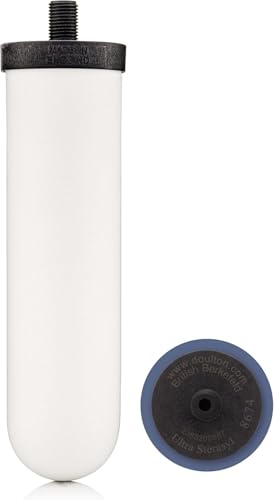 British Berkefeld Doulton 8674 Ultra Sterasyl Ceramic Filter Candle for Countertop Gravity Water Filter System Short Mount 7" (4 Count)