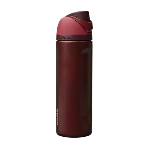 FreeSip Stainless Steel Water Bottle 24 oz Black Cherry