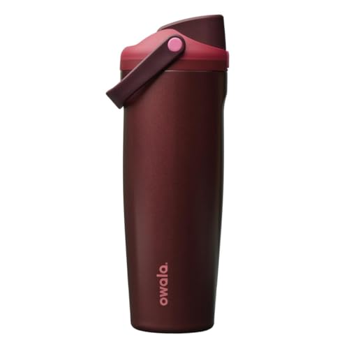 FreeSip Sway Stainless Steel Water Bottle 30 oz Black Cherry