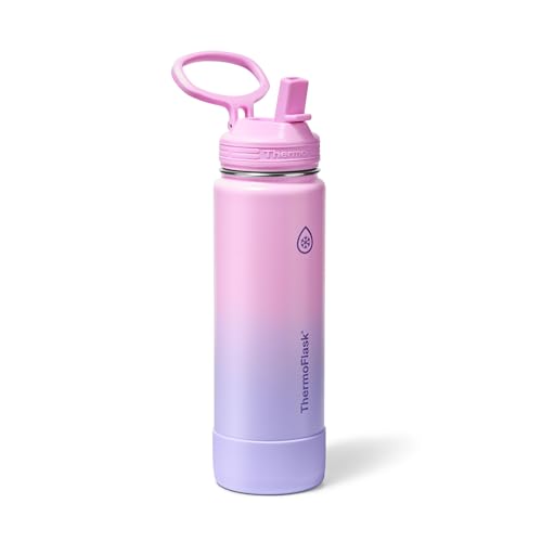 Insulated Water Bottle with Straw Lid