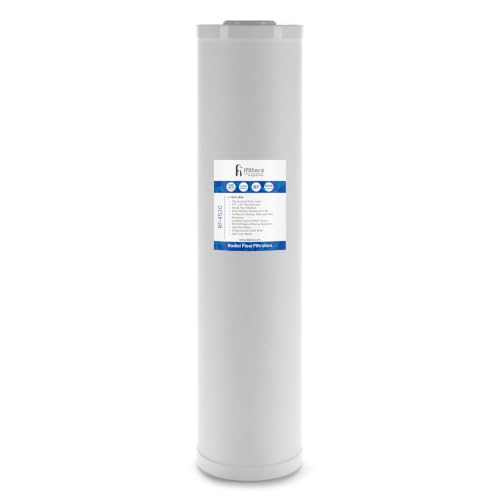 5 Micron 10” x 4.5” Whole House Radial Flow Heavy Duty Sediment and Carbon Water Filter Replacement Cartridge for GE FXHTC