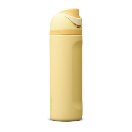 FreeSip Stainless Steel Water Bottle 24 oz Butter Half