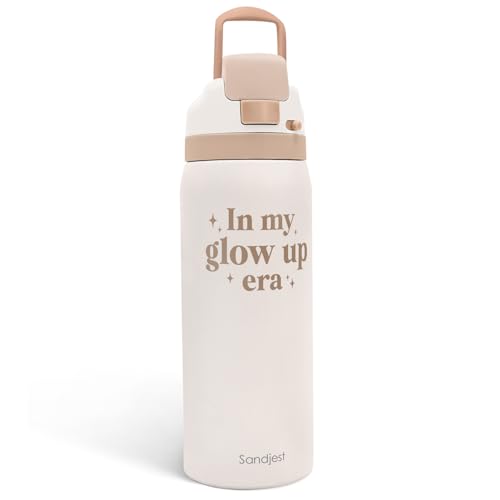 Inspiration Insulated Stainless Steel Water Bottle with Straw for Sports and Travel