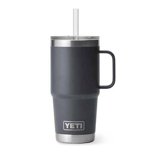 Rambler 25 oz Tumbler with Handle and Straw Lid