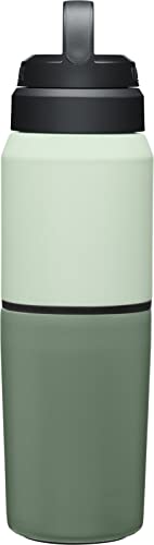 MultiBev Insulated Stainless Steel Bottle with Detachable Cup for Travel and Camping