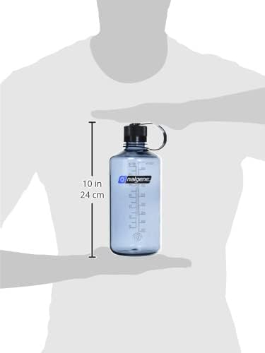 Nalgene Leak Proof Tritan BPA-Free Water Bottle - 32 oz Narrow Mouth - Made in the USA for Outdoor Use & Daily Hydration (Grey),(Pack of 6)