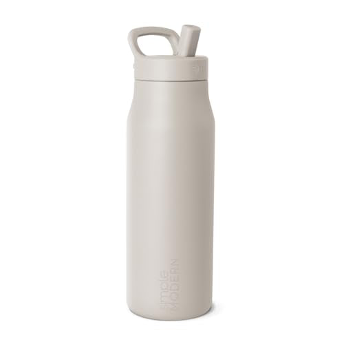 Ceramic Lined Water Bottle with Straw