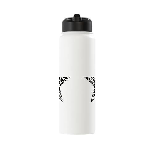 Star Shape Cute Cheetah Leopard Print Graphic Stainless Steel Insulated Water Bottle
