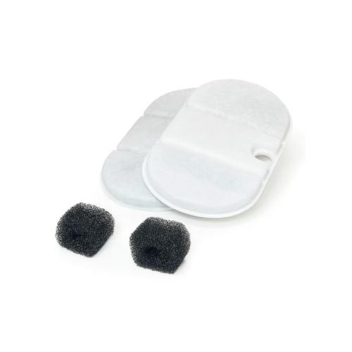 PLWF002 Cat Water Fountain Activated Charcoal Water Filter Kit Replacements with Spongies Compatible with Petlibro 71oz (24 Count)