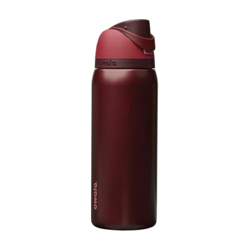 FreeSip Stainless Steel Water Bottle 32 oz Black Cherry