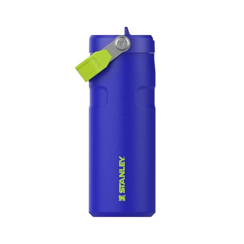 1913 Flip Straw Drinking Bottle 0.47 L Cobalt Chartreuse
