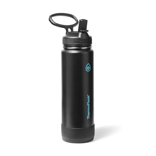 Insulated Water Bottle with Straw Lid