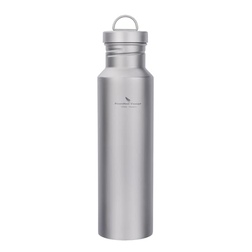 Outdoor 750ml Wide Mouth Titanium Water Bottle Canteen Ti3253d