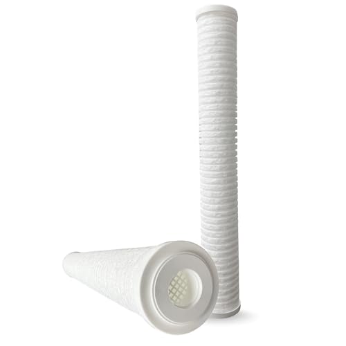 5-Micron Grooved Polypropylene Sediment Replacement Filter & Scale and Corrosion Inhibitor - Compatible with Tankless Water Heaters & Whole-House Water Filtration