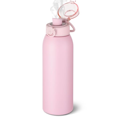 Insulated Water Bottle 18 oz with Dustproof Lid