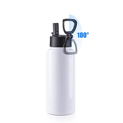 2 Pack Sublimation Blanks Tumblers Sports Water Bottles 32 OZ (2 Count)