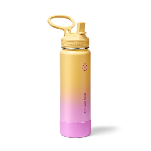 Insulated Water Bottle with Straw Lid