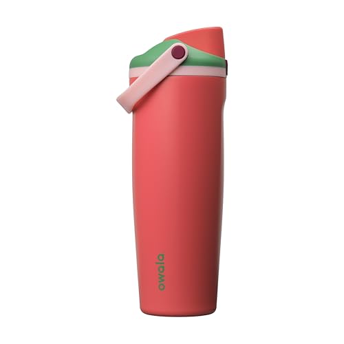 FreeSip Sway Stainless Steel Water Bottle 30 oz Strawberry Fields