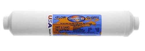 Omnipure -(CL10PF5-B) - 10" x 2" Sediment Inline Filter - 5 Micron 1/4" FPT