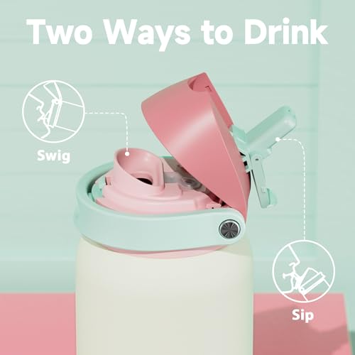 40 oz Insulated Water Bottle with Straw