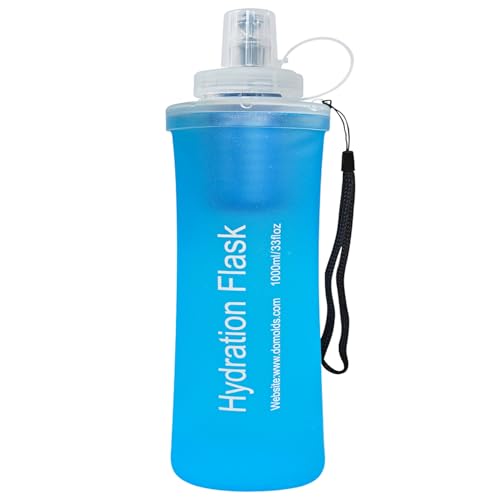 Collapsible Water Bottle with Filter for Travel Hiking Camping 1L