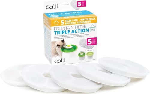 Triple Action Replacement Original Water Fountain Filters (5 Count)