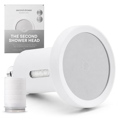 SecondShower Filtered Shower Head for Hard Water