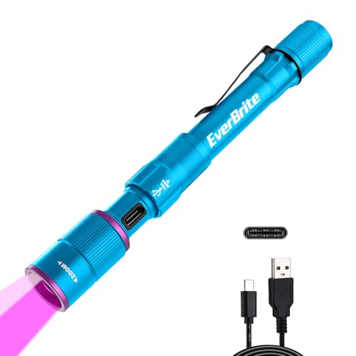 Rechargeable Pen Flashlight with UV and White Light