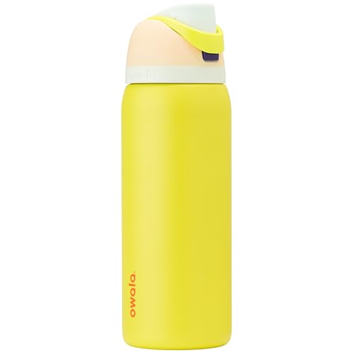 FreeSip Stainless Steel Water Bottle 32 oz Lemon Limeade